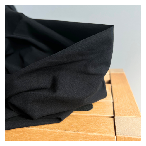 tissu popeline de coton noir - un chat sur un fil tissu popeline de coton noir - un chat sur un fil