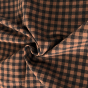 tissu coton à carreaux - marron