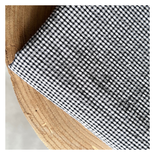 Seersucker vichy - blanc et noir Seersucker vichy - blanc et noir