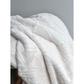 tissu en fausse fourrure - blanc cassé