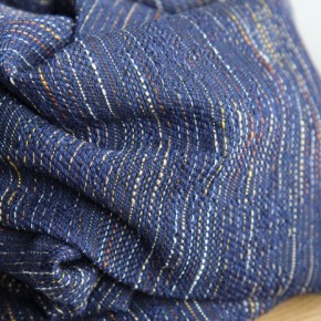 tissu upcyclé - jacquard bleu chiné