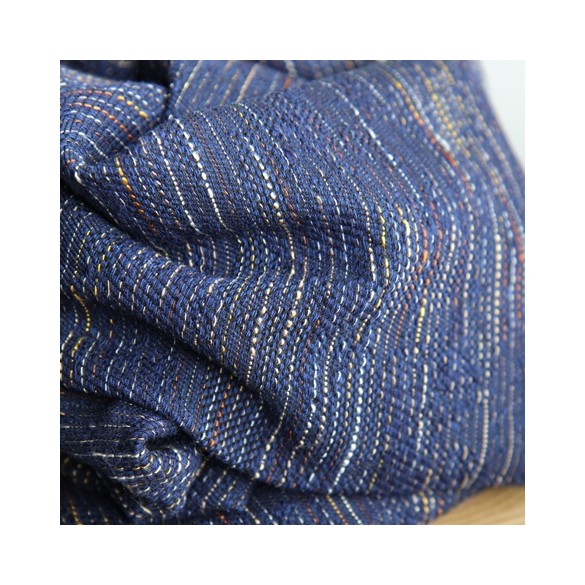 tissu upcyclé - jacquard bleu chiné