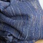 tissu upcyclé - jacquard bleu chiné