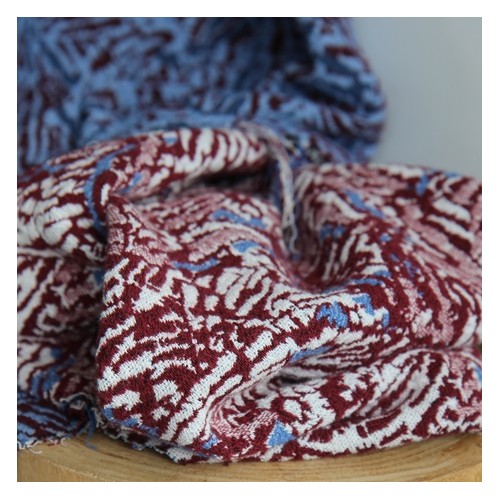 tissu jacquard français - un chat sur un fil tissu jacquard français - un chat sur un fil