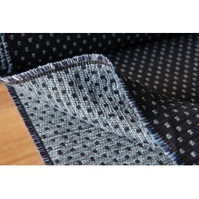 tissu jacquard français - un chat sur un fil