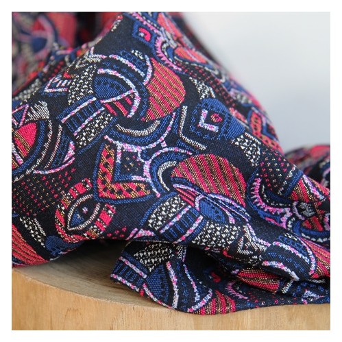 tissu jacquard français - un chat sur un fil tissu jacquard français - un chat sur un fil