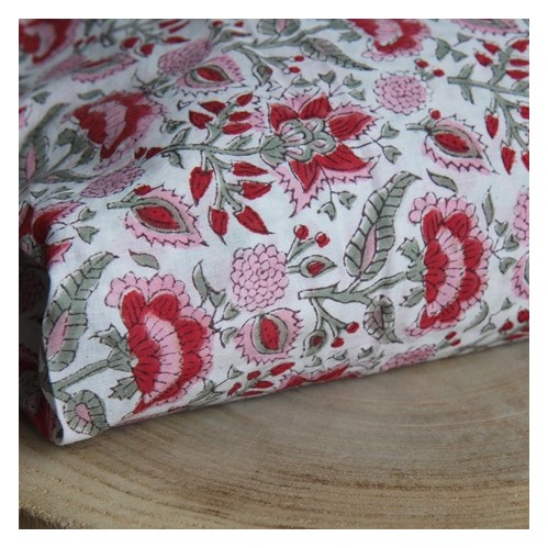 coton fleurs - tissu indien coton fleurs - tissu indien