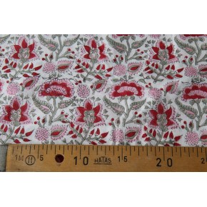 coton imprimé fleurs - block print