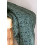 tissu en dentelle verte - un chat sur un fil