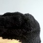 tissu sherpa noir - un chat sur un fil