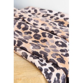 viscose imprimée léopard - un chat sur un fil