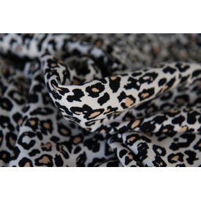 tissu en viscose imprimée - léopard beige