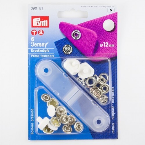 Bouton pression jersey blanc Prym Bouton pression jersey blanc Prym