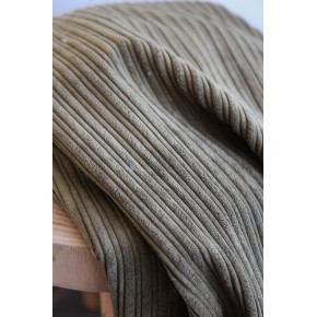 velours kaki fourrure écru