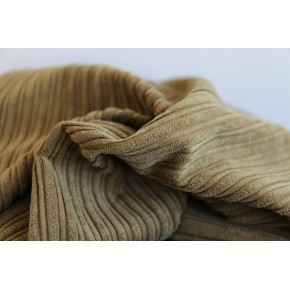 tissu velours kaki envers fausse fourrure