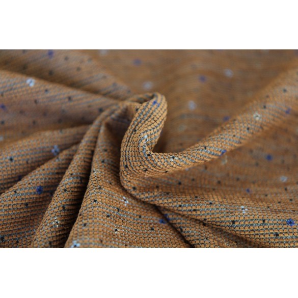 Fabrics-City OLIVE BRUN TISSU JACQUARD FLEURI EN COTON DE HAUTE QUALITÉ