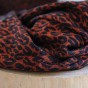 tissu maille léopard rouille et noir - un chat sur un fil