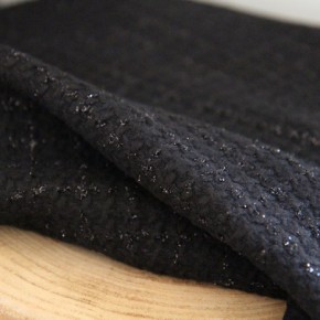 Tissu tweed - noir/lurex
