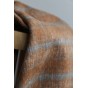 tissu lainage à carreaux - marron et gris