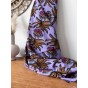 jolie viscose imprimée fleurs - lilas et marron