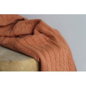 tissu en jersey coton matelassé curcuma - un chat sur un fil