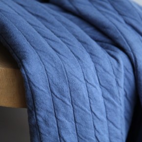 TISSU EN JERSEY MATELASSE - bleu