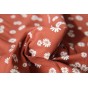 joli jersey imprimé fleurs - pâquerettes terracotta