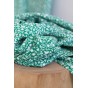 tissu petites fleurs - vert et blanc