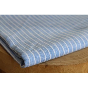 tissu chambray - bleu ciel et blanc