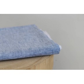 tissu chambray - bleu moyen