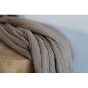 jersey coton matelassé - beige taupe