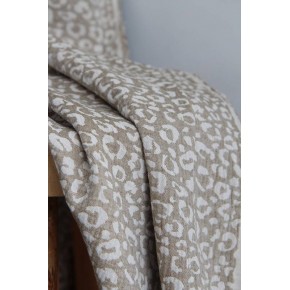 tissu jacquard double gaze coton - un chat sur un fil