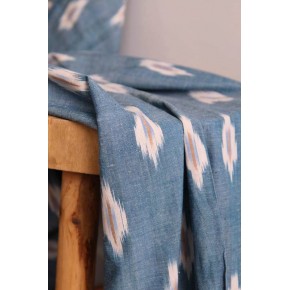 tissu en coton imprimé - bleu