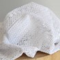 tissu dentelle blanc en coton