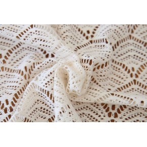 tissu crochet - coton écru