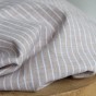 tissu coton et chambray - rayures beige