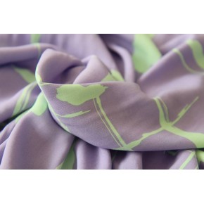 jolie viscose imprimée lilas et vert