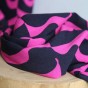 tissu crépon de viscose rose - un chat sur un fil