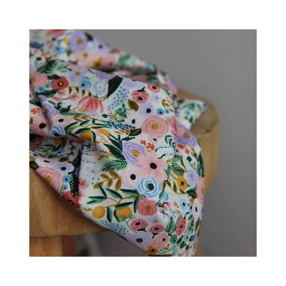 VISCOSE petite garden - ivoire