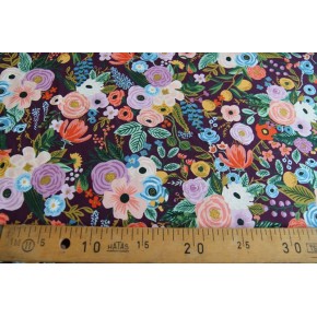 tissu garden party burgundy - rifle paper co