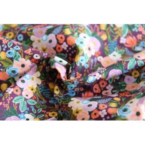 coton fleurs - petite garden party burgundy