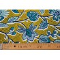 tissu wax hollandais - imprimé fleurs jaune