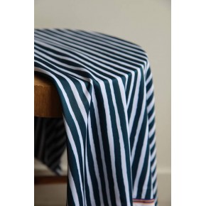 tissu maillot - rayé marine et blanc