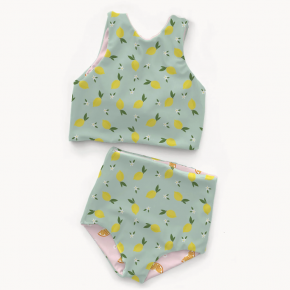 tissu maillot de bain - imprimé citrons