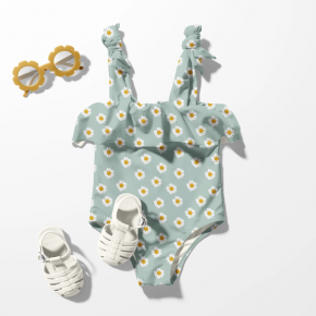 tissu maillot de bain - imprimé fleurs marguerite