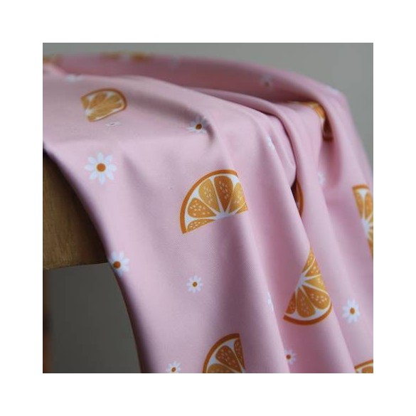 tissu maillot de bain - imprimé fleurs et fruits