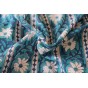tissu indien block print - un chat sur un fil