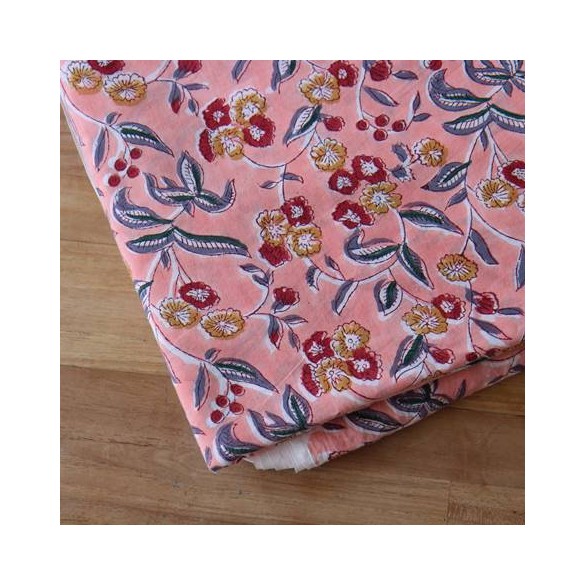 tissu indien Constance - un chat sur un fil
