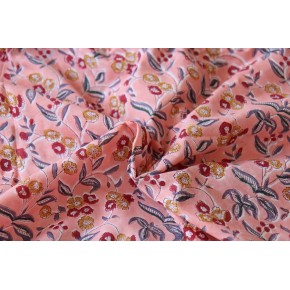 tissu indien block print - un chat sur un fil