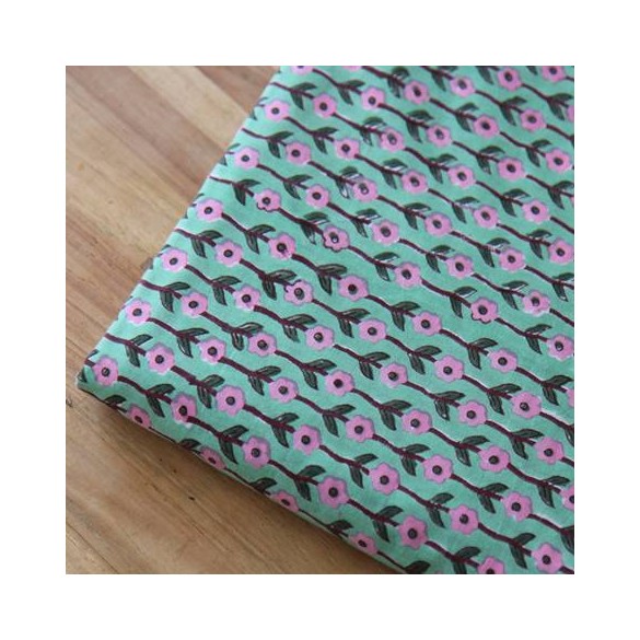 tissu indien Sixtine - un chat sur un fil